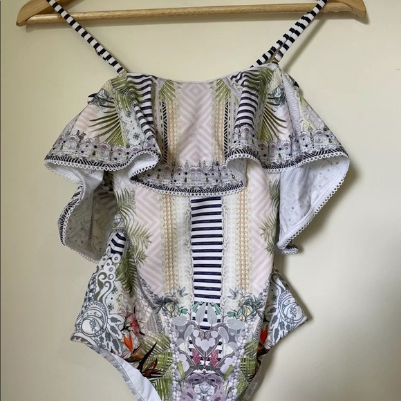 CAMILLA FRANKS Swimsuit Bathers Size XS BNWT Beach Shack Embellished Crystals - Picture 2 of 11